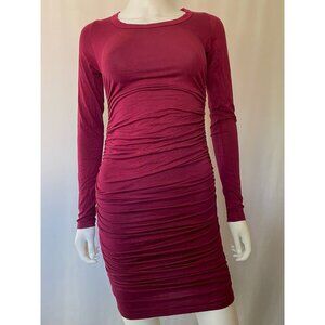 Club Monaco Women's Bodycon Dress Sexy Red Long Sleeve Size  S/P